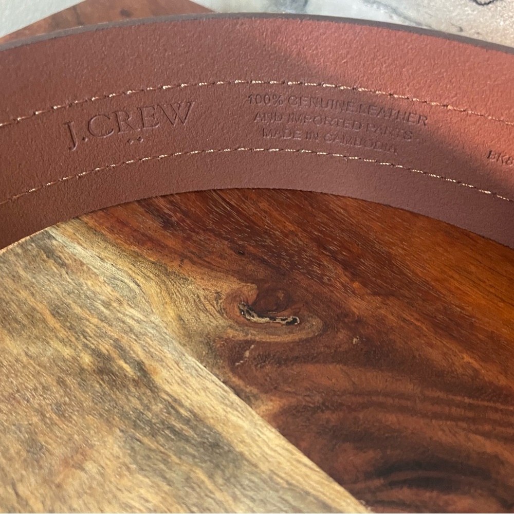 J. Crew Factory Leather Waist Belt, Camel, Sz M/L or XL Please see measurements - Picture 9 of 16